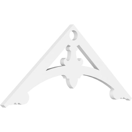 Ekena Millwork Pitch Sellek Architectural Grade PVC Gable Pediment, 36"W x 15"H x 1"P (10/12) GPP036X015X100SLK